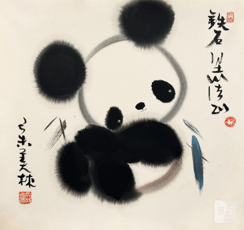 韩美林 b.1936 熊猫 - 图2
